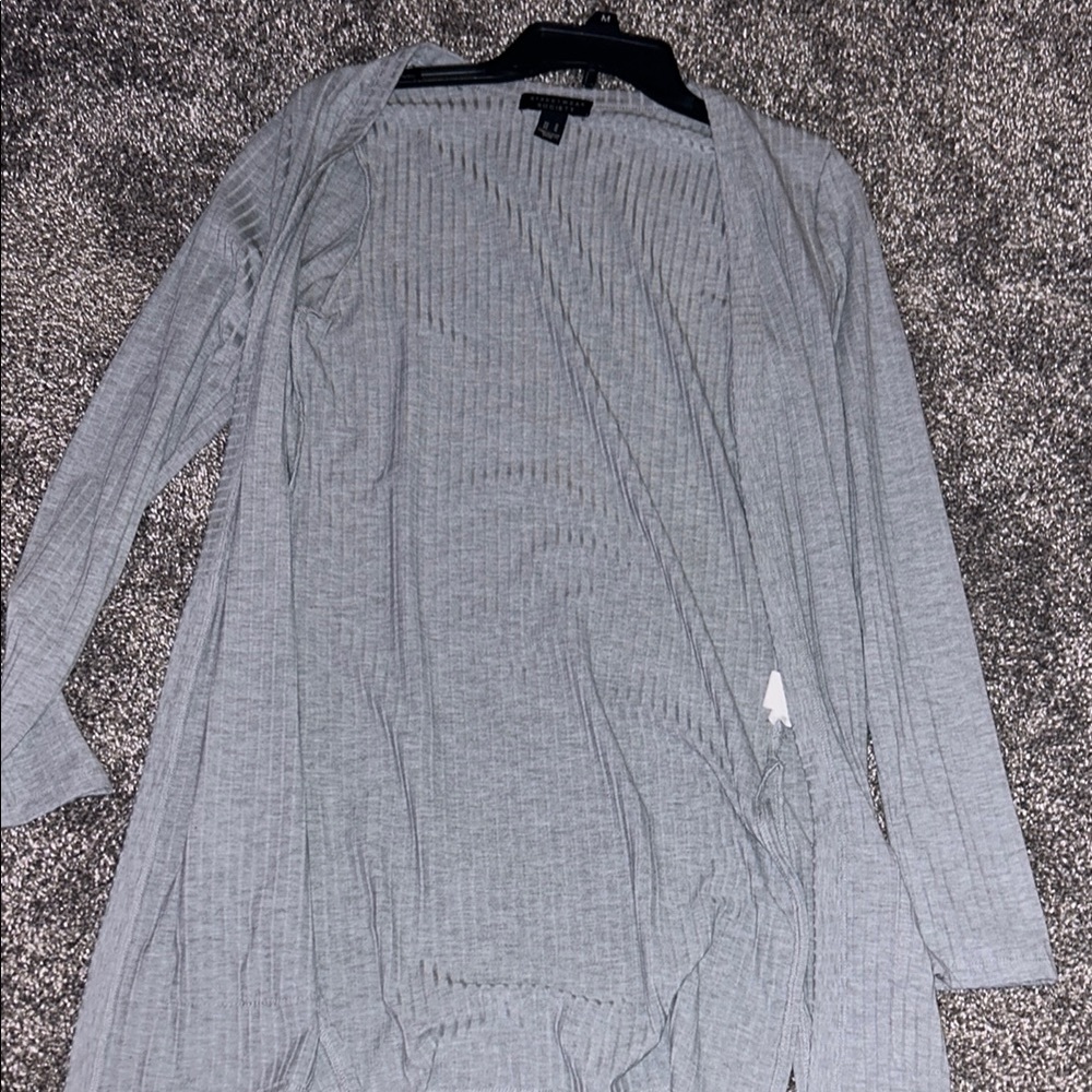 Gray Long Sleeve Cardigan